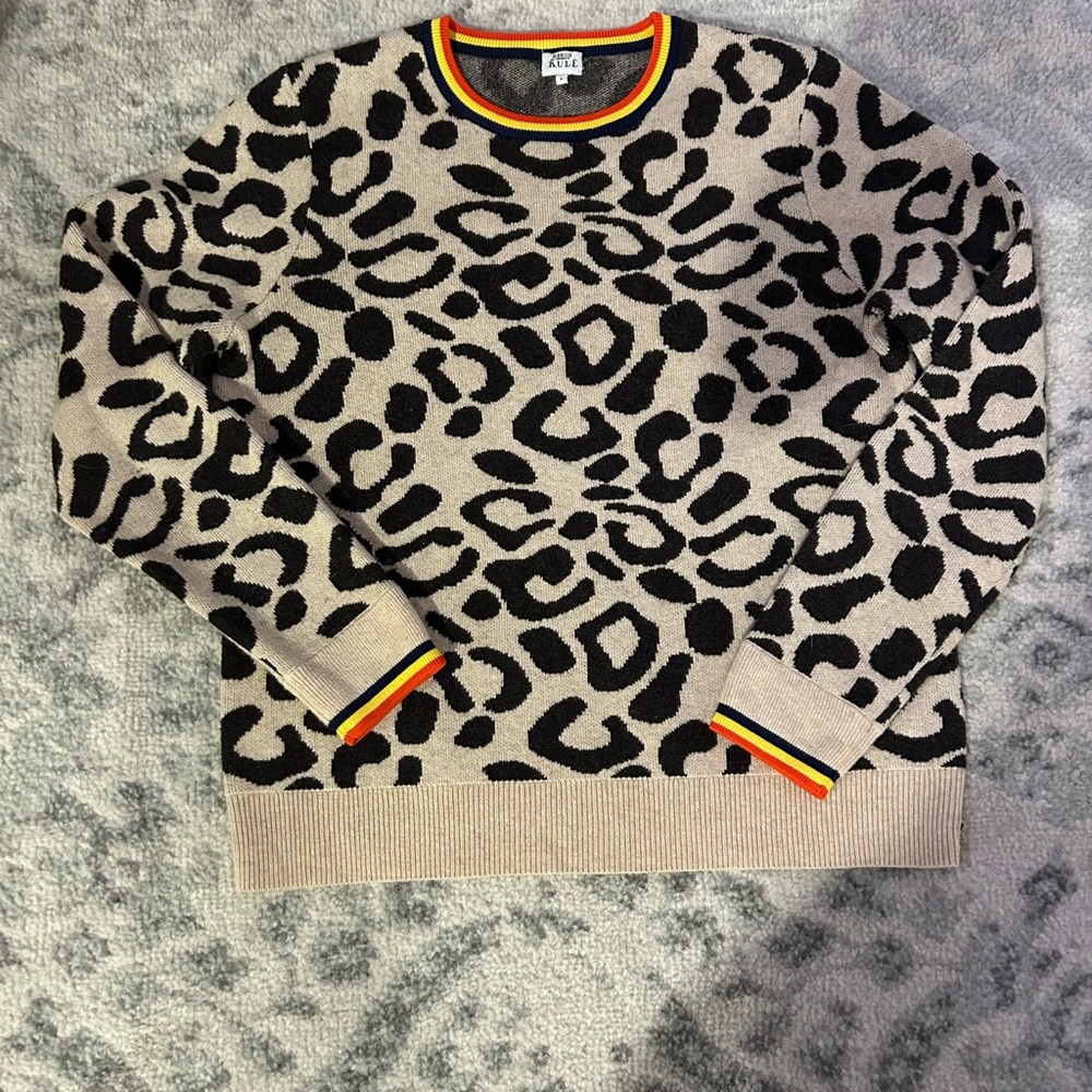 Leopard Print Sweater - The Cat - KULE Cashmere Wool Blend - Picture 3 of 15